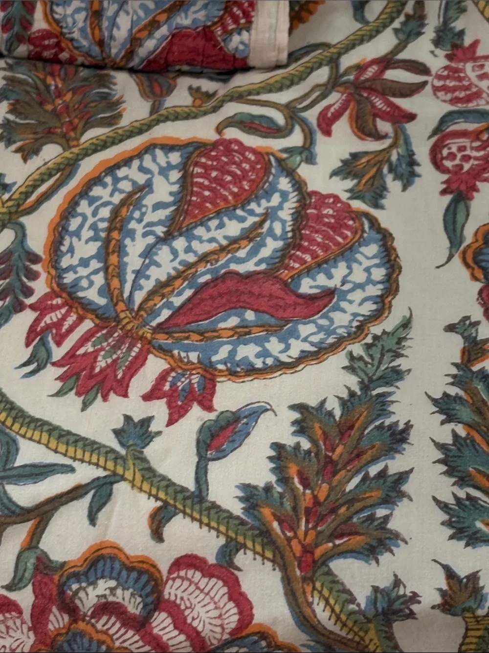 🍓 POTTERY BARN MIA BLOCK 6 piece duvet cover set Red Blue